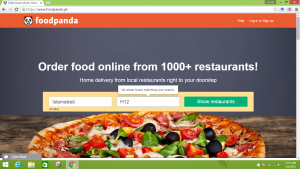 Delivery area input problem at Foodpanda's website