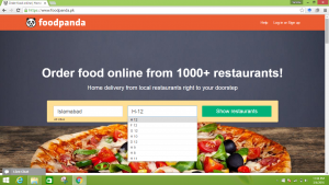 Delivery area input problem at Foodpanda's website