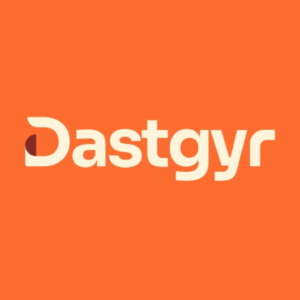 The Dastgyr logo, featuring the word "Dastgyr" in a stylized orange font.