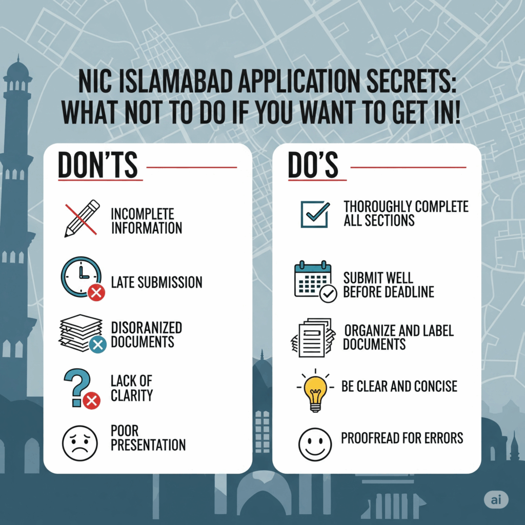 NIC Islamabad Application Secrets: Do & Don'ts Checklist