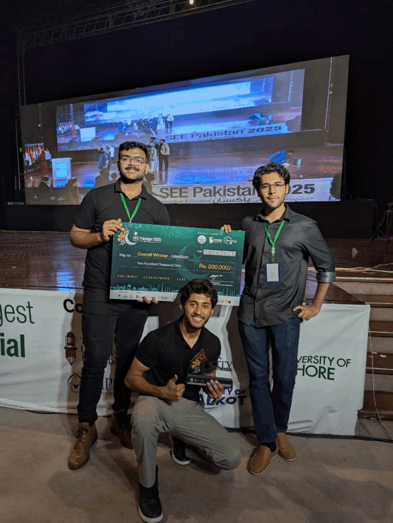 Strydex Robotics team celebrating their win at World Startup Championship 2025